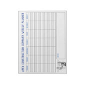 Wekelijkse planner met titel om te personaliseren. notitieblok (Linkerzijde)