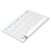 Wekelijkse planner met titel om te personaliseren. notitieblok (Schuin)