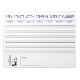 Wekelijkse planner met titel om te personaliseren. notitieblok