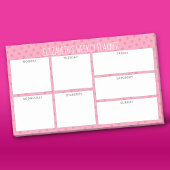 Wekelijkse Planner met wazige roze patroonnaam Post-it® Notes