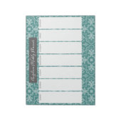 Wekelijkse planner - Modern Farmhouse Tegel Patter Notitieblok (Linkerzijde)