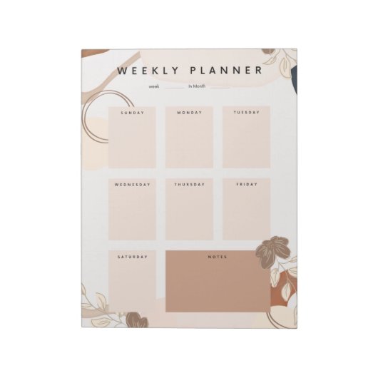 Wekelijkse planner notitieblok (Linkerzijde)