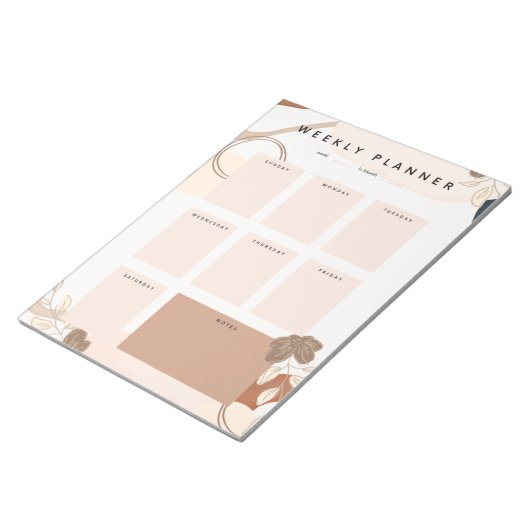 Wekelijkse planner notitieblok (Schuin)