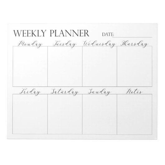 Wekelijkse planner, notitieblok (Voorkant)