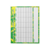Wekelijkse planner om te personaliseren met naamke notitieblok (Linkerzijde)