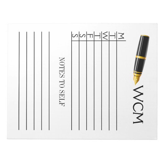 Wekelijkse Planner Pad/Multomap Notitieboek invoeg Notitieblok (Voorkant)