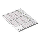 Wekelijkse Planner Pagina met tracker en maandroos Notitieblok (Schuin)