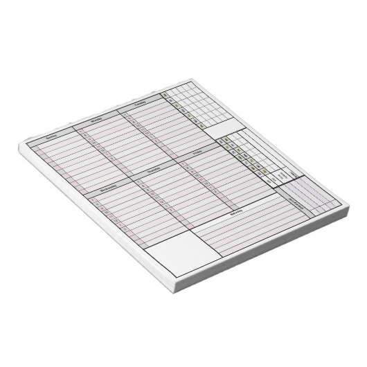 Wekelijkse Planner Pagina met tracker en maandroos Notitieblok (Schuin)