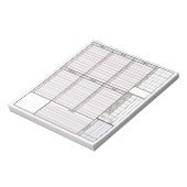 Wekelijkse Planner Pagina met tracker en maandroos Notitieblok (Linkerzijde)