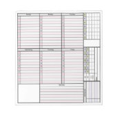 Wekelijkse Planner Pagina met tracker en maandroos Notitieblok (Voorkant)