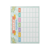 Wekelijkse planner papier notitieblok (Linkerzijde)