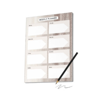 Wekelijkse planner pasteltinten notitieblok