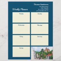 Wekelijkse planner Portmeirion Noord-Wales Peninkt