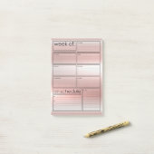 wekelijkse planner-Post-it® notes (Op bureau)