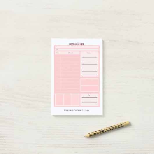 Wekelijkse planner post-it® notes (Op bureau)