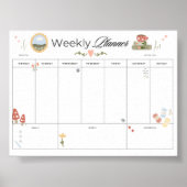 Wekelijkse Planner Printable Cozy Home Tracker Poster (Voorkant)