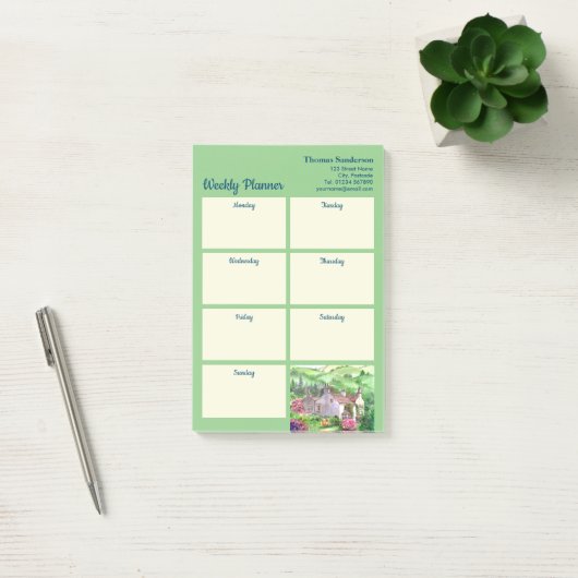 Wekelijkse planner Rydal Mount William Wordsworth- Post-it® Notes (Kantoor)
