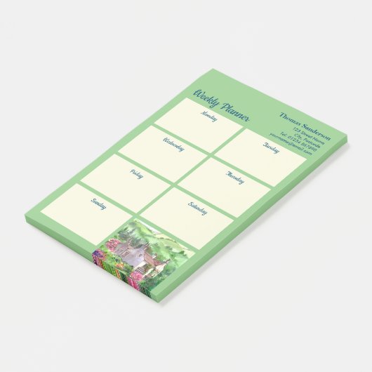Wekelijkse planner Rydal Mount William Wordsworth- Post-it® Notes (Schuin)