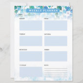 Wekelijkse planner sjabloon (Voorkant)