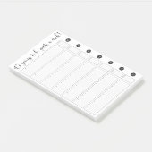Wekelijkse Planner Sticky Pad met Uur Uitsplitsing Post-it® Notes (Schuin)