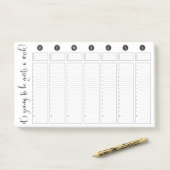 Wekelijkse Planner Sticky Pad met Uur Uitsplitsing Post-it® Notes (Op bureau)