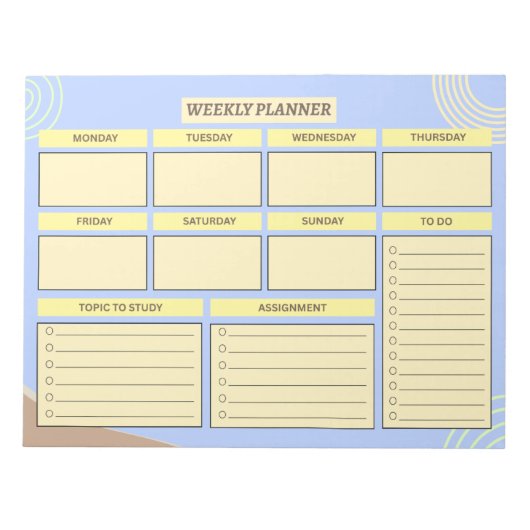 Wekelijkse Planner | Student & Docent Organizer Notitieblok (Voorkant)