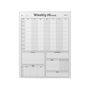 Wekelijkse planner & takenlijst Notitieblok