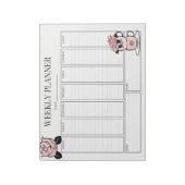 Wekelijkse Planner Tea Teacup and Flowers Notitieb Notitieblok (Linkerzijde)