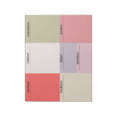 Wekelijkse planner voor kleurblok notitieblok (Linkerzijde)