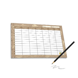 Wekelijkse planner voor koffieliefhebbers notitieblok