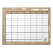 Wekelijkse planner voor koffieliefhebbers notitieblok (Voorkant)