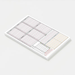 Wekelijkse Planner w/ Mini-Maand, Slaap & de Track Post-it® Notes