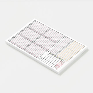 Wekelijkse Planner w/ Mini-Maand, Slaap & de Track Post-it® Notes