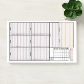 Wekelijkse Planner w/ Mini-Maand, Slaap & de Track Post-it® Notes (Kantoor)