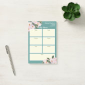 Wekelijkse Planner Waterverf Roze Roses Ballerina Post-it® Notes (Kantoor)