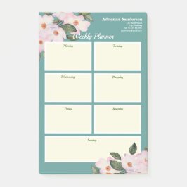 Wekelijkse Planner Waterverf Roze Roses Ballerina Post-it® Notes