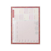 Wekelijkse planning najaar notitieblok (Linkerzijde)