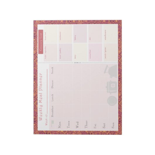 Wekelijkse planning najaar notitieblok (Linkerzijde)