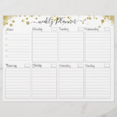 Wekelijkse planning om Kaart te doen (Voorkant)