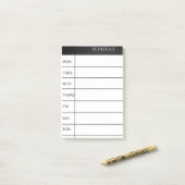 Wekelijkse Planning Tracker Post it notities Post-it® Notes (Op bureau)