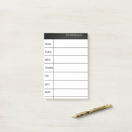 Wekelijkse Planning Tracker Post it notities Post-it® Notes (Op bureau)