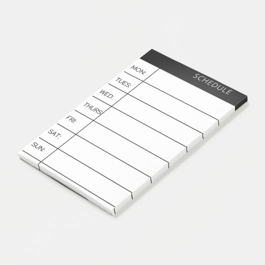 Wekelijkse Planning Tracker Post it notities Post-it® Notes (Schuin)