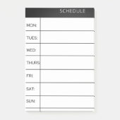 Wekelijkse Planning Tracker Post it notities Post-it® Notes (Voorkant)