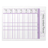 wekelijkse planning van de werkout notitieblok (Voorkant)