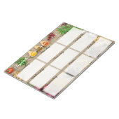 Wekelijkse planning voor wegwerpdiet voedseltracke notitieblok (Schuin)