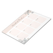 wekelijkse planning voor werkoutine notitieblok (Schuin)