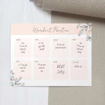 wekelijkse planning voor werkoutine