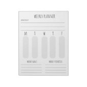 wekelijkse planningsnotitie notitieblok (Linkerzijde)