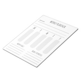 wekelijkse planningsnotitie notitieblok