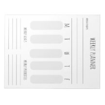 wekelijkse planningsnotitie